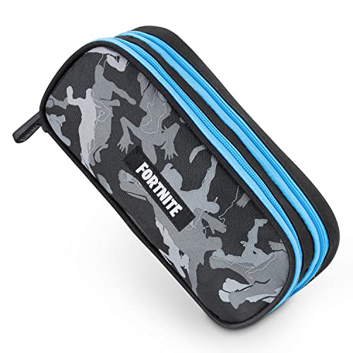 Fortnite Estuche Escolar Niño, Estuches para Lápices Diseño Emotes y Llama Ovalados y Rectangulares, Materiales Escolares Producto Oficial Fornite, Regalos para Chicos y Chicas (Camuflaje Negro)