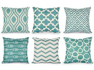 Fossrn 6PC/Conjunto Fundas Cojines 45x45 Modernos Geométricas Funda de Cojines para Sofa Jardin Cama Decorativo (01)