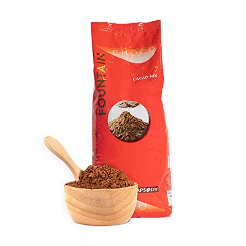 Fountain Cacao en Polvo 1KG Mix - Cacao en polvo Compatible con Todo Tipo de Máquinas. Cacao en Polvo con Receta Completa para Utilizar con Agua o Leche.