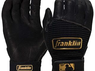Franklin Sports MLB Pro Classic - Guantes de bateo de béisbol (talla XL), color negro y dorado