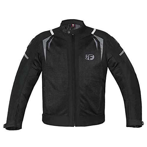 FREEDAY Chaqueta Moto Verano Para Verano, Forro Impermeable Extraíble, CE V-70 (NEGRO, L, l)