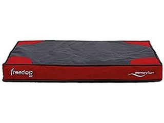 Freedog FD1000381 - Colchón viescoelastico, para Perro, Color Rojo