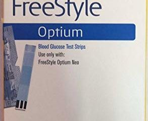 Freestyle Optium, un paquete con 50 tiras de prueba de glucosa en sangre