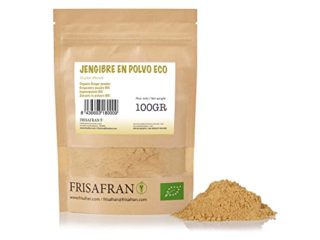 FRISAFRAN - Jengibre Ecológico en polvo | Digestivo | Fuente de energia | Origen India - 100Gr