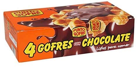 Frutitoscom Minibox De Gofres Belgas De Lieja Con Chocolate De 4 Unidades - 55 G