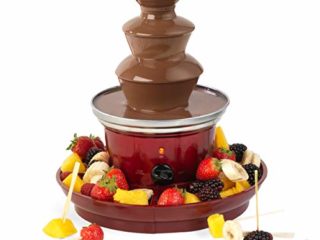 Fuente de chocolate EK3428GVDEEU7 de Giles & Posner con enchufe europeo | Incluye bandeja para frutas y 100 brochetas de bambú