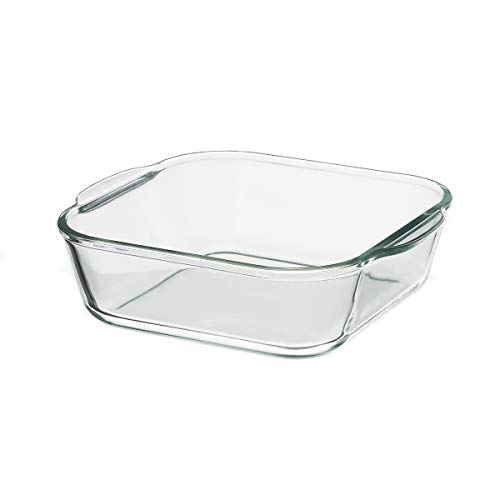 Fuente de horno rectangular de vidrio borosilicato transparente de 1150 ml - LOLAhome