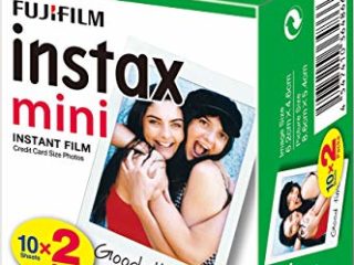 Fujifilm Instax Mini Brillo Película Fotográfica Instantánea (2 x 10 Hojas), Blanco