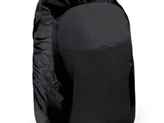 Funda Mochila Impermeable | Válida para Mochilas Escolares Montaña Senderismo Trekking | Bolsa Impermeable Ajustable a Todas Las Tallas | Cubierta Protectora Anti Lluvia para Mochilas Ruedas (Negro)