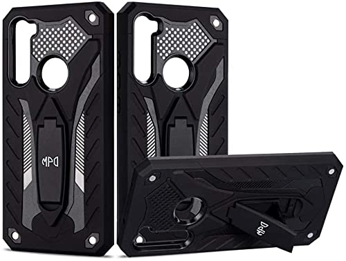 Funda para móvil Xiaomi Redmi Note 8 (6.3") con Soporte Diseño Armadura Resistente Elegante Carcasa Antigolpes Híbrida Blindada Reforzada Dura Armor Case (Xiaomi Redmi Note 8, Negro)
