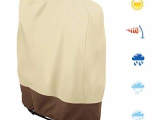 Funda para sillas plegables para exteriores, tela impermeable Oxford 190T, 93 x 82 cm, color beige