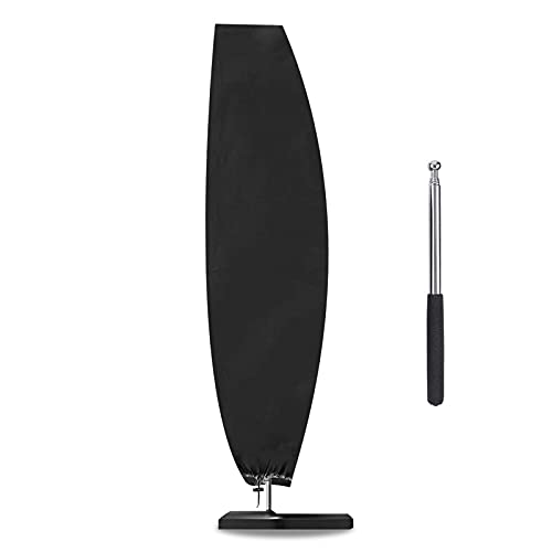 Funda para Sombrilla Jardín, Funda para Parasol, Funda Protectora de Sombrilla, 420D Tela Oxford, Equipado con Varilla Telescópica, Impermeable, Antipolvo, Anti-UV (265 x 70 x 40/50cm)