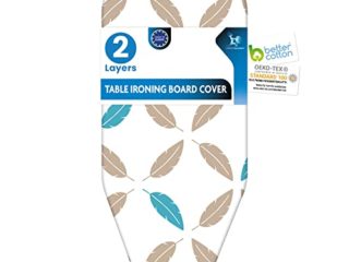 Funda para Tabla DE Planchar - Adecuada para Tabla DE Planchar ESTÁNDAR y Otras Tablas DE Planchar PEQUEÑAS de hasta 80x42 cm - 100% ALGODÓN BCI Europea - LaundrySpecialist