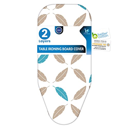 Funda para Tabla DE Planchar - Adecuada para Tabla DE Planchar ESTÁNDAR y Otras Tablas DE Planchar PEQUEÑAS de hasta 80x42 cm - 100% ALGODÓN BCI Europea - LaundrySpecialist