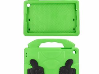 Funda para Tableta para Samsung Galaxy Tab A10.1 en Tableta SM-T510/T515, Funda Protectora EVa con Absorción de Impactos, Convertible, Asa Integrada, Funda Protectora Ligera para Niños(Verde)