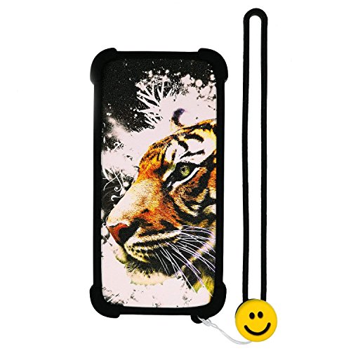 Funda para Wolder Wiam 65 Lite Wiam65 Lite Funda Silicone Border + Placa Dura de la PC Stand Carcasa Case Cover La Noche Brilla LH