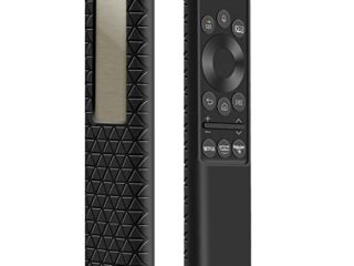 Funda Silicona para Mando Samsung Solar BN59-01357B BN59-01357A BN59-01357D Antideslizante Carcasa de Protector para Mando TV Samsung QLED 2021 Solar Remote (Negro)