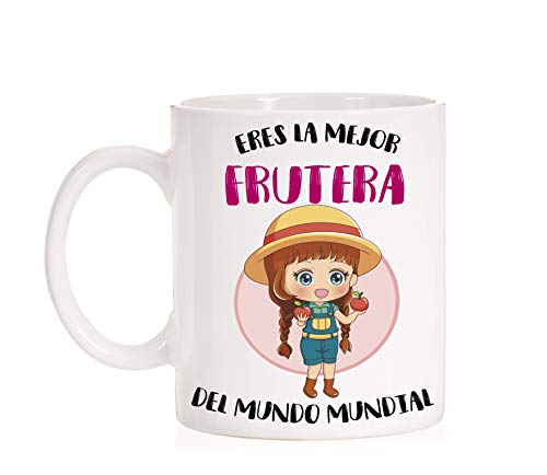 FUNNY CUP Taza Eres la Mejor frutera del Mundo Mundial. Taza Divertida de Regalo (Frutera)