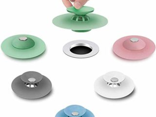 FUNNY HOUSE 5 Pcs Tapón de Drenaje de Silicona,Tapón de Goma Universal Tapones de Desagüe para Cocina Baño Bañera Fregadero Lavabo Lavamanos
