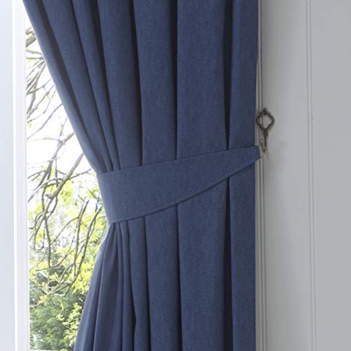 Fusion Dijon - Par de alzapaños de Cortina, Azul Marino, 26"/66 cm