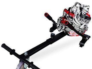 FUSIYU Silla Self Balancing Compatible con Todos los Patinetes Eléctricos de 6.5, 8 y 10 Pulgadas, Niños Regalo, Asiento Kart Negro, Sillas Hoverboard