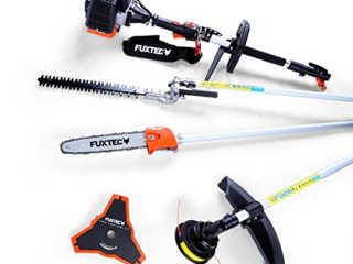 FUXTEC Desbrozadora Multifunción Gasolina FX-MT152 Multiherramienta 4 en 1 - Cortasetos, Motosierra Inclinada, cortabordes, Herramienta de jardín Motor de 2 Tiempos con 52cc