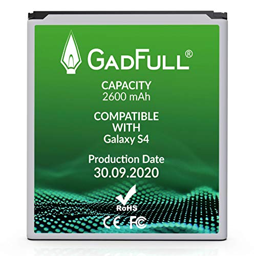 GadFull Batería de reemplazo para Samsung Galaxy S4 | 2020 Fecha de producción | Corresponde al Original EB-B600BE | Compatible con Galaxy S4 i9500 | LTE i9505 batería de Repuesto