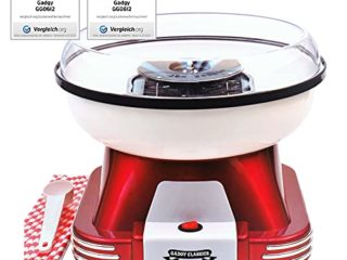 Gadgy ® Maquina de Algodon de Azucar | Retro Cotton Candy Machine | Usar Azúcar Regular de Caramelo Duro Sin Azúcar | 500W Rojo