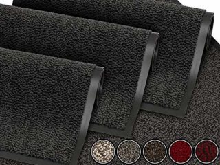 GadHome Felpudo de Entrada, Antracita Negra 40x60 cm |Alfombra Exterior para Puerta, Impermeable, Lavable para Atrapar Suciedad para Recibidor|Alfombrilla Antideslizante, Pasillo, Cocina, Dormitorio