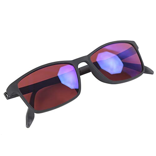 Gafas de corrección de daltonismo Estilo de marco completo Gafas de daltonismo rojo-verde Mejoran la capacidad de resolución del color Gafas unisex con estuche de almacenamiento para hombres y mujeres