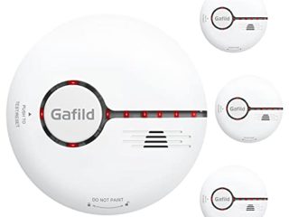 Gafild 3-Pack Detector de Humo, Alarma de Humo con Gran Botón Batería Reemplazable, Alarma de Incendios con Sensor Fotoeléctrico Certificada TÜV EN14604