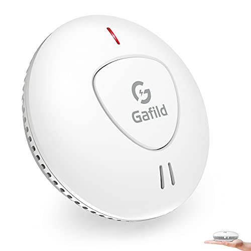 Gafild Detector de Humo, Detector de Alarma de Humo con 10 Años de Duración de Batería con Gran Botón, Alarma de Humo con Sensor Fotoeléctrico Certificada TÜV EN14604