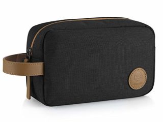GAGAKU Hombre Dopp Kit Impermeable Neceser Bolsa de Aseo Neceser de Viaje Bolsa de Cosmético - Negro