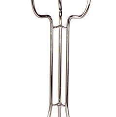 García de Pou 182.61 Pie Cubitera Americano, 33 x 27 x 76 cm, Plateado