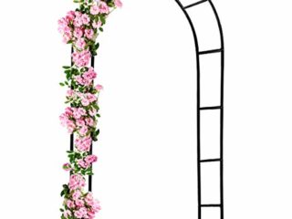 Gardebruk Arco Decorativo para Rosas Plantas Trepadoras 240x140cm Enrejado de Metal Jardín Eventos Negro