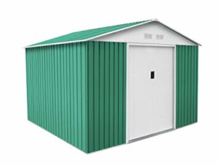 GARDIUN KIS12804 - Caseta Metálica Bristol 7,74 m² Exterior 241x321x205 cm Acero Galvanizado Verde
