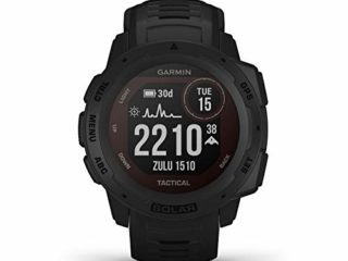 Garmin Instinct Tactical Solar, Reloj GPS resistente con carga solar y funciones tácticas - Negro