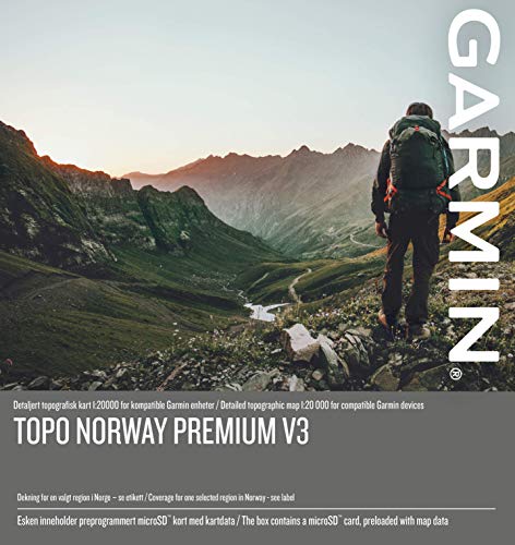 Garmin Topo Norway Premium V3 3-Chaleco Material de Mapa, Unisex, Multicolor, Talla estándar