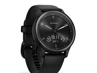 Garmin vívomove Sport - Smartwatch híbrido con funciones de seguimiento de la salud y bienestar, Negro