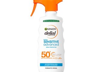 GARNIER DELIAL Sensitive Advanced - Leche Solar para Pieles Claras, Sensibles e Intolerantes al Sol, IP50+, Multicolor - 300 ml
