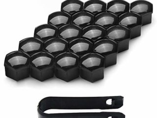 Gebildet 20 Piezas Universal Tapones Tapas de Tornillos Tuerca para Rueda Neumática Llanta de Coche con Herramienta para extaer (17mm)