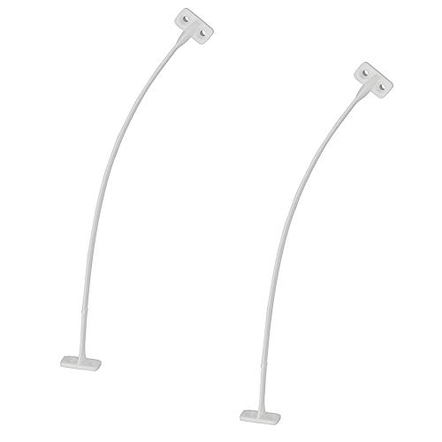Gedotec Soporte de plástico blanco H3951, 2 bisagras de soporte de bisagras, 200 mm, bisagra plegable moderna, cuerda para puertas de armarios y barras, soporte plegable