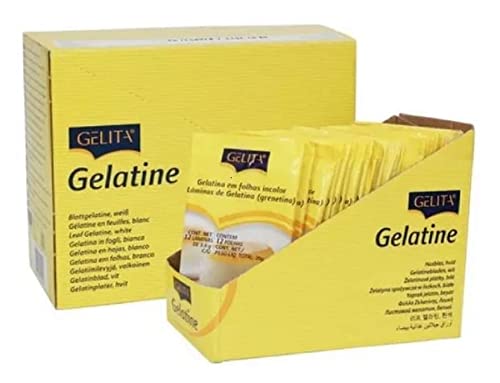 Gelita - Gelatina Neutra, Gelatina en Láminas para Cocinar, Natural, 50 sobres x 12 hojas - 1 kg