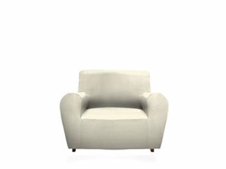 Gemitex Magico - Funda para sillón de Tejido Liso y elástico, poliéster, Color Crema, con Respaldo de hasta 120 cm