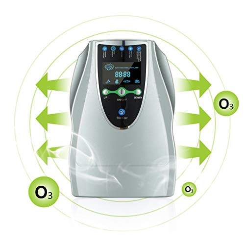 Generador de ozono, Purificador de Aire doméstico, Máquina de ozono portátil multipropósito de 500 MG/h con 6 temporizadores para Cocina, Dormitorio, Sala de Estar, baño y Oficina (500 MG/h)