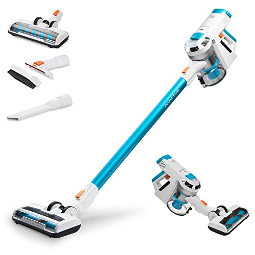 Genius Invictus X7 - Aspiradora inalámbrica sin Bolsa 2 en 1 (380 W de Potencia de succión y Luces LED integradas, batería de Iones de Litio (30 min)