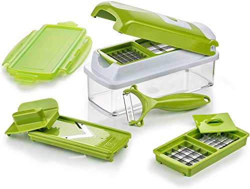 Genius Nicer Dicer Smart Cortador de Verduras y Frutas, Acero Inoxidable y plástico, Verde Kiwi, 22.2 x 10 x 8.1999999999999993 cm