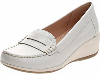 Geox D ARETHEA B Mocasines Mujer, Marfil (Off White C1002), 39.5 EU