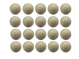 GERILEO Lote de 10/20 Bolas Futbolín de Madera de Haya 33mm - Fútbol de Mesa, Reemplazo, Recambio, Balones, Pelota, Repuesto (10 Bolas)