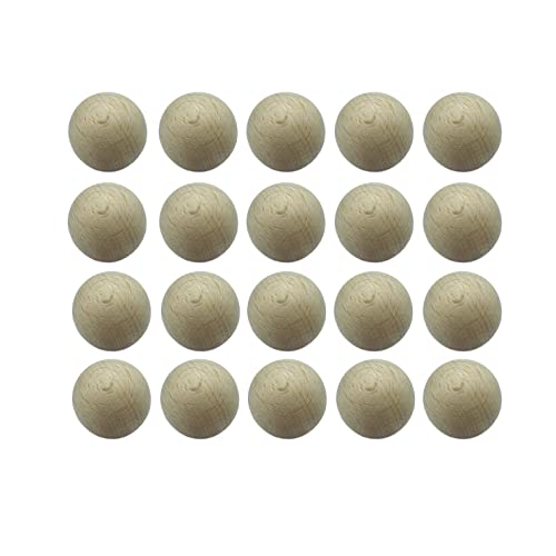 GERILEO Lote de 10/20 Bolas Futbolín de Madera de Haya 33mm - Fútbol de Mesa, Reemplazo, Recambio, Balones, Pelota, Repuesto (10 Bolas)